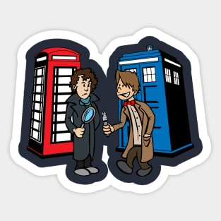 Doctor Who Meets Sherlock Sticker